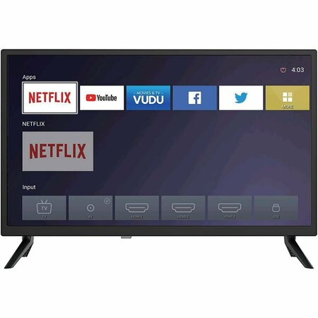 CB DISTRIBUTING 24 in. DLED HD Smart TV with Built in ATSC & NTSC, Black ST3677384